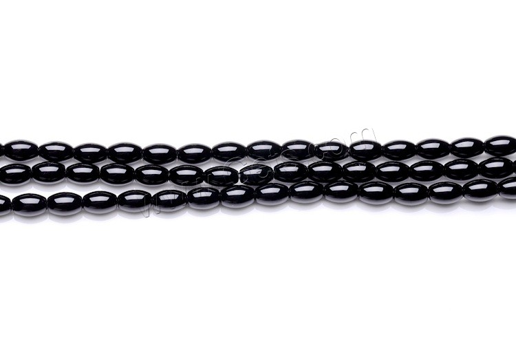 Natürliche schwarze Achat Perlen, Schwarzer Achat, verschiedene Größen vorhanden, frei von Nickel, Blei & Kadmium, Länge:ca. 15 ZollInch, verkauft von Strang