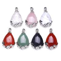 Quartz Pendant, with Zinc Alloy, silver color plated nickel, lead & cadmium free Approx 3-5mm 