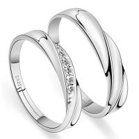Латунное кольцо с стразами, Латунь, покрытый платиной, Мужская & со стразами, не содержит никель, свинец, размер:6-8, 2ПК/указан, продается указан