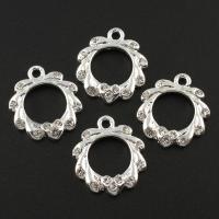 Zinc Alloy Rhinestone Pendants, silver color plated, with rhinestone, lead & cadmium free Approx 2mm 