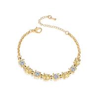 Cubic Zirconia Zinc Alloy Bracelet, with 55mm extender chain, Turtle, gold color plated, micro pave cubic zirconia & for woman Approx 6.18 Inch 