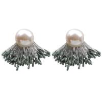 Zinc Alloy Stud Earring, with Acrylic, plated, for woman 