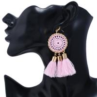 Brass Tassel Earring, with Nylon, gold color plated, for woman nickel, lead & cadmium free 