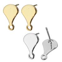 Brass Earring Drop Component, Teardrop, plated, with loop 0.8mm Approx 2mm 