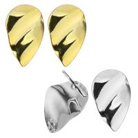 Brass Earring Drop Component, Wing Shape, plated, with loop 0.8mm Approx 2mm 