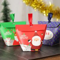 Paper Christmas Gift Box, Christmas Design, mixed colors 