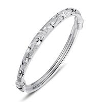 Brass Bangle, platinum plated, for woman, nickel, lead & cadmium free, Inner Approx 55mm 