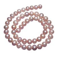 Perlas Patata Freshwater, Perlas cultivadas de agua dulce, natural, Púrpura, 8-9mm, agujero:aproximado 0.8mm, longitud:aproximado 15.3 Inch, Vendido por Sarta