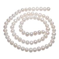 Potato Cultured Freshwater Pearl Beads, natural, white, 8-9mm Approx 0.8mm Approx 15.3 Inch 