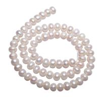 Potato Cultured Freshwater Pearl Beads, natural, white, 7-8mm Approx 0.8mm Approx 15 Inch 