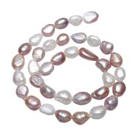 Perles nacres baroques de culture d'eau douce , perle d'eau douce cultivée, pepite, naturel, couleurs mélangées, 8-9mm Environ 0.8mm Environ 15.5 pouce, Vendu par brin