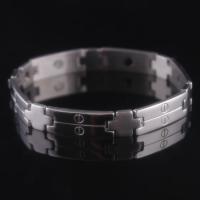 нержавеющая сталь браслет, с Немагнитный гематит, Гигиеническое & Мужский, оригинальный цвет, 10mm, длина:Приблизительно 8 дюймовый, продается Strand