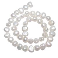 Baroque Cultured Freshwater Pearl Beads, natural, white, 9-10mm Approx 0.8mm Approx 14.3 Inch 