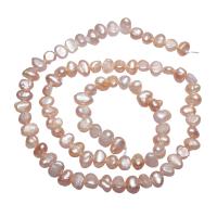 Perlas Patata Freshwater, Perlas cultivadas de agua dulce, natural, Rosado, 4-5mm, agujero:aproximado 0.8mm, longitud:aproximado 14 Inch, Vendido por Sarta