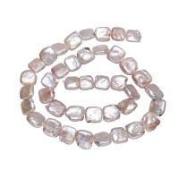 Perles nacres baroques de culture d'eau douce , perle d'eau douce cultivée, Squaredelle, naturel, couleurs mélangées, 11-12mm Environ 0.8mm Environ 14.5 pouce, Vendu par brin