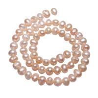 Potato Cultured Freshwater Pearl Beads, natural, pink, 7-8mm Approx 0.8mm Approx 15.5 Inch 