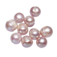 Bouton de culture des perles d'eau douce, perle d'eau douce cultivée, naturel, violet, 10-11mm Environ 0.8mm, Vendu par PC