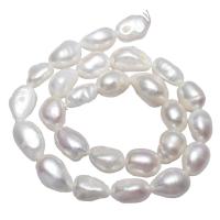 Perlas Patata Freshwater, Perlas cultivadas de agua dulce, natural, Blanco, 11-12mm, agujero:aproximado 0.8mm, longitud:aproximado 15 Inch, Vendido por Sarta