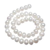Potato Cultured Freshwater Pearl Beads, natural, white, 9-10mm Approx 0.8mm Approx 15 Inch 