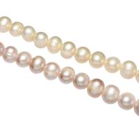 Perlas Patata Freshwater, Perlas cultivadas de agua dulce, con rosca, más colores para la opción, 9-10mm, agujero:aproximado 0.8mm, longitud:aproximado 15.7 Inch, Vendido por Sarta