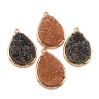 Zinc Alloy Pendant, with Ice Quartz Agate, gold color plated lead & cadmium free Approx 1.5mm 