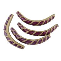Zinc Alloy Curved Tube Beads, stoving varnish Approx 1mm 