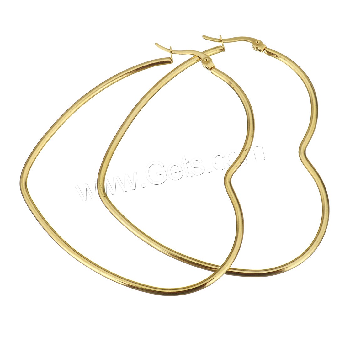 Stainless Steel Hoop Earring, Heart, plated, different size for choice & for woman, more colors for choice, Sold By Pair