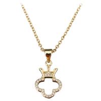 Stainless Steel Jewelry Necklace, with 1.5Inch extender chain, gold color plated, oval chain & for woman & with rhinestone 2mm Approx 18 Inch 