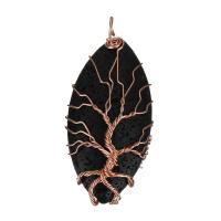 Lava Pendant, with Brass, Olive, rose gold color plated Approx 