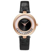 SANDA® Women Jewelry Watch, PU Leather, with zinc alloy dial & Glass, Chinese movement, for woman & with rhinestone Approx 8.5 Inch 