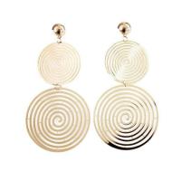 Zinc Alloy Drop Earring, Round, plated, hypo allergic & for woman 