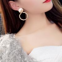 Zinc Alloy Drop Earring, Donut, plated, hypo allergic & for woman 