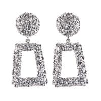 Zinc Alloy Drop Earring, Geometrical Pattern, stoving varnish, hypo allergic & for woman 