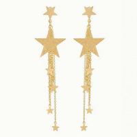 Zinc Alloy Tassel Earring, Star, plated, hypo allergic & for woman 118mm 