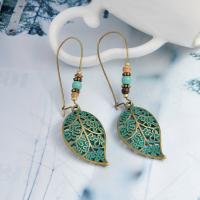 Turquoise Zinc Alloy Earring, with turquoise, plated, for woman & hollow 