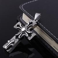 Нержавеющая сталь крест подвески, нержавеющая сталь, Kресты, оригинальный цвет отверстие:Приблизительно 1-3mm, продается PC
