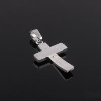 Нержавеющая сталь крест подвески, нержавеющая сталь, Kресты, эмаль, оригинальный цвет продается PC