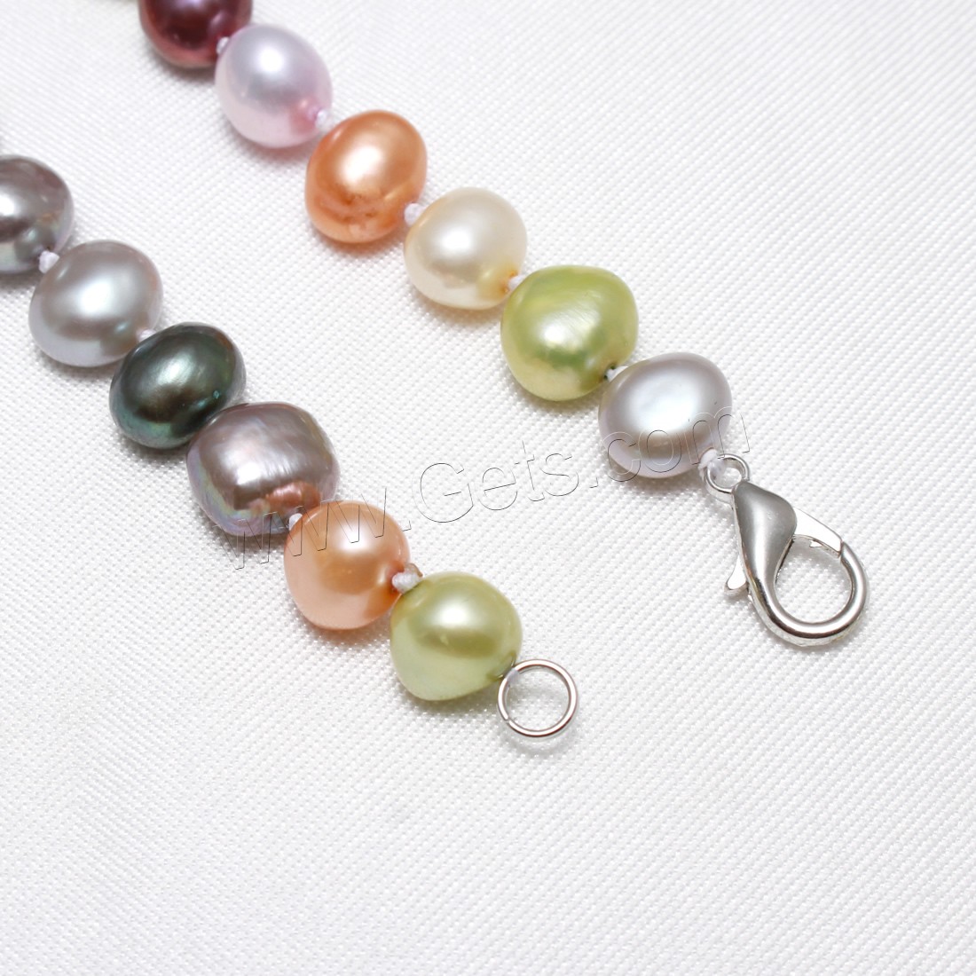 Ожерелье из пресноводных жемчуг на латунной цепочке, Пресноводные жемчуги, с Латунь, различной длины для выбора & Женский, 8-9mm, продается Strand