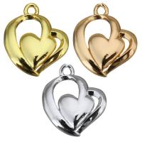 Латунные подвески-сердце, Латунь, Сердце, Другое покрытие, Много цветов для выбора отверстие:Приблизительно 1.5mm, продается PC