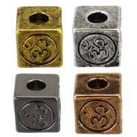 Brass Jewelry Beads,  Square, plated Approx 3mm 