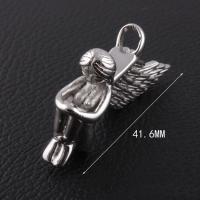 Stainless Steel Angel Pendant, original color, 41.6mm Approx 3-5mm 