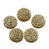Zinc Alloy Beads, with Clay Pave, Flat Round, with rhinestone Approx 0.5mm 