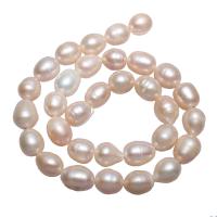 Perlas Patata Freshwater, Perlas cultivadas de agua dulce, natural, Rosado, 10-11mm, agujero:aproximado 1.5mm, longitud:aproximado 15 Inch, Vendido por Sarta