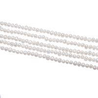 Perles nacres baroques de culture d'eau douce , perle d'eau douce cultivée, pepite, naturel, blanc, 3-4mm Environ 0.8mm Environ 15 pouce, Vendu par brin
