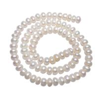 Perlas Patata Freshwater, Perlas cultivadas de agua dulce, natural, Blanco, 5-6mm, agujero:aproximado 0.8mm, longitud:aproximado 15 Inch, Vendido por Sarta