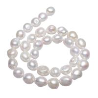 Perles nacres baroques de culture d'eau douce , perle d'eau douce cultivée, pepite, naturel, blanc, 10-11mm Environ 0.8mm Environ 15.7 pouce, Vendu par brin