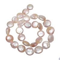 Coin Cultured Freshwater Pearl Beads, Flat Round, natural, pink, 13-14mm Approx 0.8mm Approx 15.7 Inch 