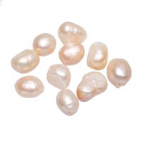 Barock kultivierten Süßwassersee Perlen, Natürliche kultivierte Süßwasserperlen, Klumpen, natürlich, Rosa, 10-11mm, Bohrung:ca. 0.8mm, verkauft von PC