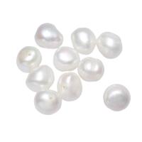 Perlas Patata Freshwater, Perlas cultivadas de agua dulce, natural, Blanco, 9-10mm, agujero:aproximado 0.8mm, 10PCs/Bolsa, Vendido por Bolsa