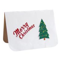 Paper 3D Greeting Card, Christmas Tree, handmade, with envelope & 3D effect & hollow 